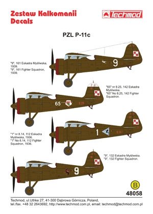 Techmod 48058 - PZL P.11c 1/48 – image 2
