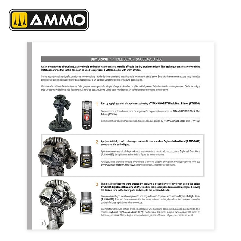 AMMO by Mig Jimenez 5231 THE WEATHERING TECHNICAL GUIDE 01 - Metallized (English, Castellano, Francais) – Bild 6
