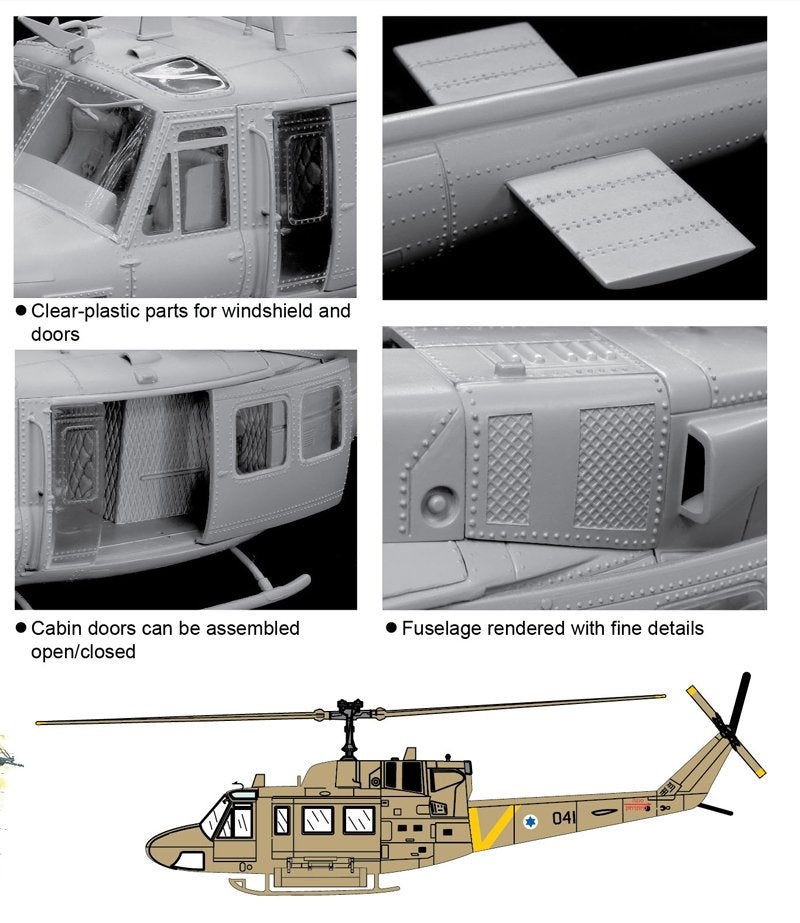 Dragon 3543 Modern AFV Series Israeli Anafa Helicopter w/Paratroopers 1/35 – imagen 3