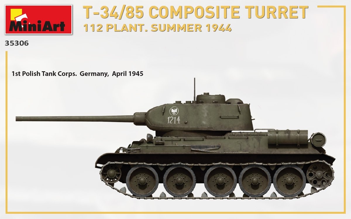 MiniArt 35306 T-34/85 COMPOSITE TURRET. 112 PLANT. SUMMER 1944 1/35 – immagine 5