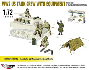 Mirage Hobby 720003 WW2 US Tank Crew With Equipment For M8 Scott And Other US Motorized Howitzers 1/72
