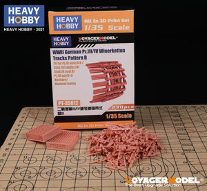 Heavy Hobby PT35012 Chenilles Winterketten allemandes Pz.III/IV de la Seconde Guerre mondiale, modèle B, échelle 1/35