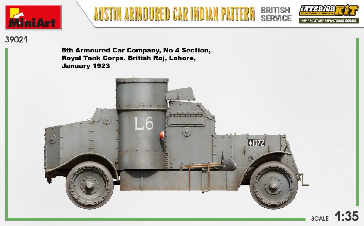 Miniart 39021 AUSTIN ARMOURED CAR INDIAN PATTERN. BRITISH SERVICE. INTERIOR KIT 1/35 – Bild 14
