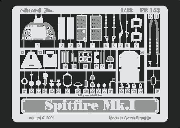 Eduard FE152 Spitfire Mk. I 1/48 Tamiya