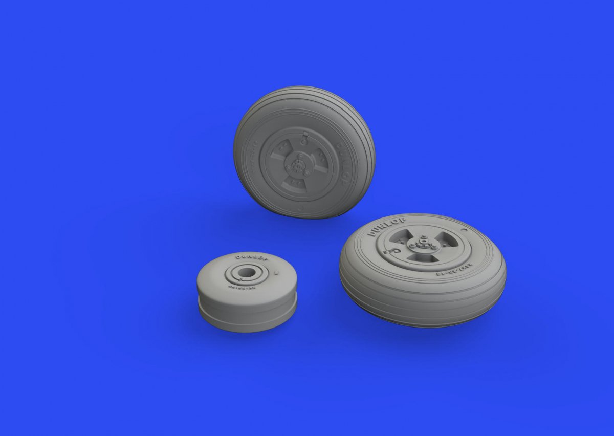 Eduard 648741 Vampire F.3 wheels AIRFIX 1/48 – imagen 3