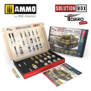 AMMO of Mig Jimenez 2414300000 SOLUTION BOX – WWII GERMAN TANKS – imagen 2