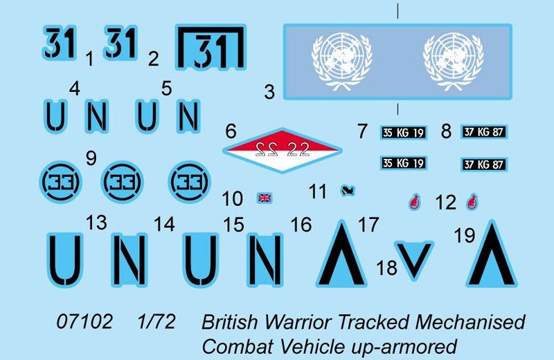 Trumpeter 07102 British Warrior Tracked Mechanised Combat Vehicle up-armored 1/72 – Bild 4