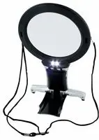 Lightcraft LC1850 Dual Purpose Neck &amp; Desk Magnifier with 4-lens LED, 2x and 6x magnification