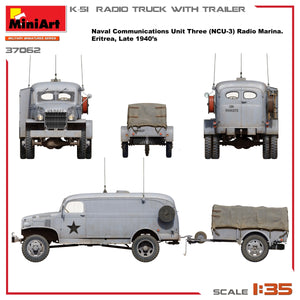 Miniart 37062 K-51 RADIO TRUCK WITH TRAILER 1/35 – immagine 6
