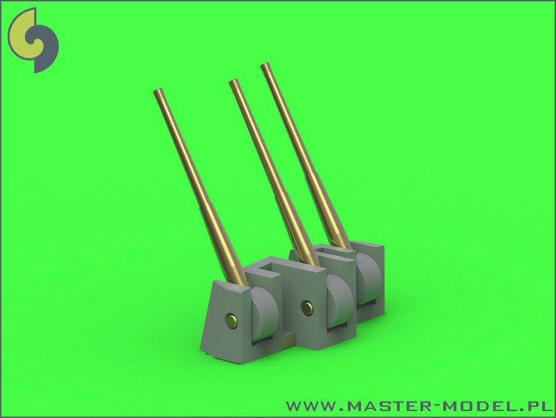 Master SM-350-079 HMS Belfast armament - 6in (12pcs), 4in (12pcs) barrels - set includes resin correction for 6in gun mounting 1/350 – immagine 3