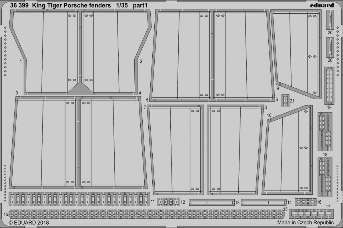 Eduard 36399 King Tiger Porsche fenders MENG 1/35 – Bild 2