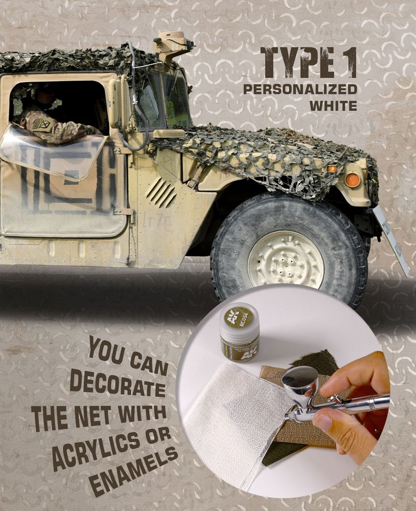 AK Interactive AK8061 CAMOUFLAGE NET PERSONALIZED WHITE TYPE1 – image 2