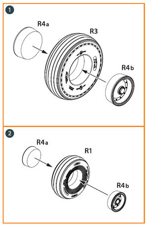 Clear Prop! CPA35002 CH-54A Tarhe wheels set for ICM kit 1/35 – zdjęcie 10