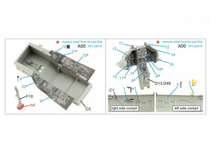 Intérieur imprimé en 3D et coloré sur papier décalcomanie Quinta Studio QDS-48388 F-16A MLU (Kinetic) (Petite version) 1/48 – image 2