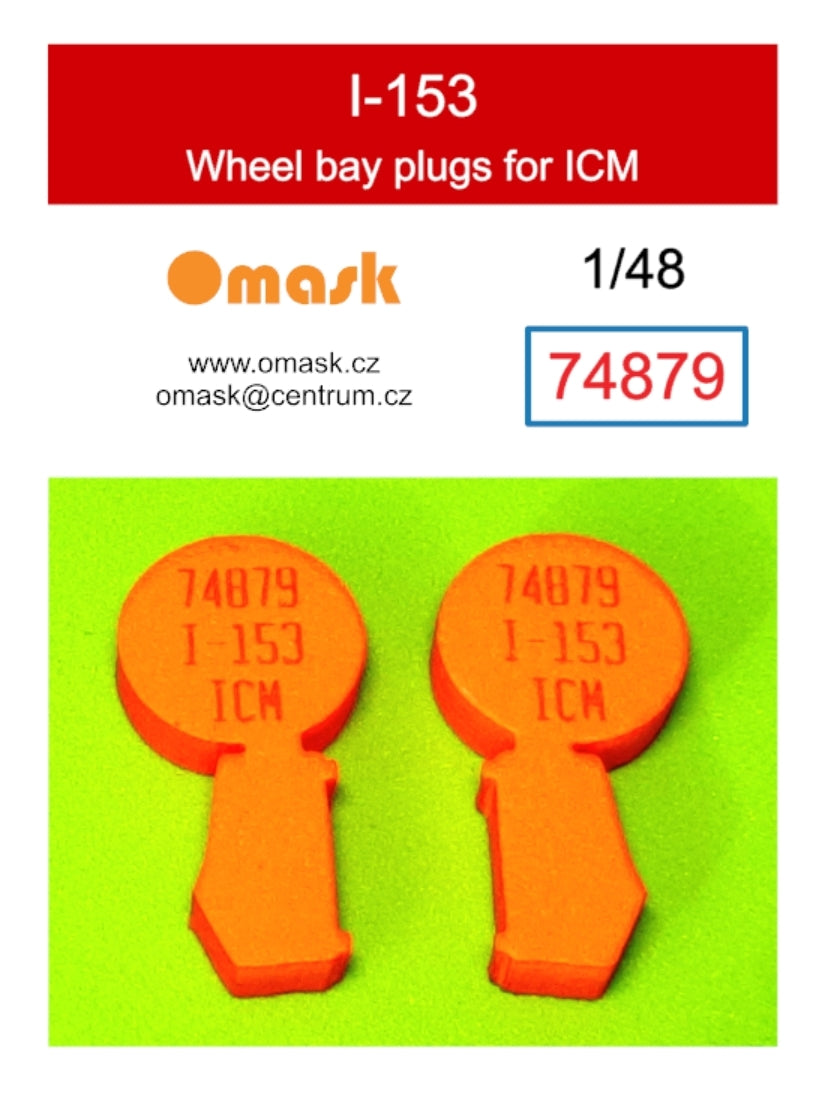 Bouchons de passage de roue Omask 74879 I-153 (pour ICM 48095, 48096, 48099) 1/48