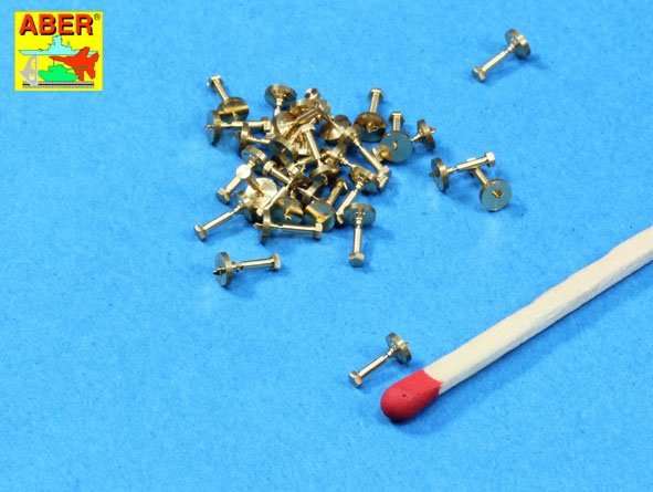 Aber 16103 Turned imitation of Hexagonal bolts 1,55mm x 30pcs. 1/16 – imagen 2