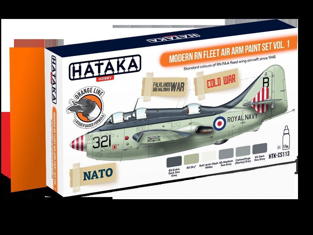Hataka HTK-CS113 Modern RN Fleet Air Arm Paint Set Vol. 1 (6x17ml) – immagine 2