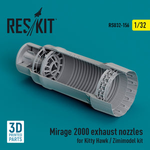 RESKIT RSU32-0156 Mirage 2000 exhaust nozzle for Kitty Hawk / Zimimodel kit (3D Printed) 1/32 – Bild 2