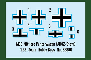 Hobby Boss 83890 M35 Mittlere Panzerwagen (ADGZ-Steyr) 1/35 – Bild 3