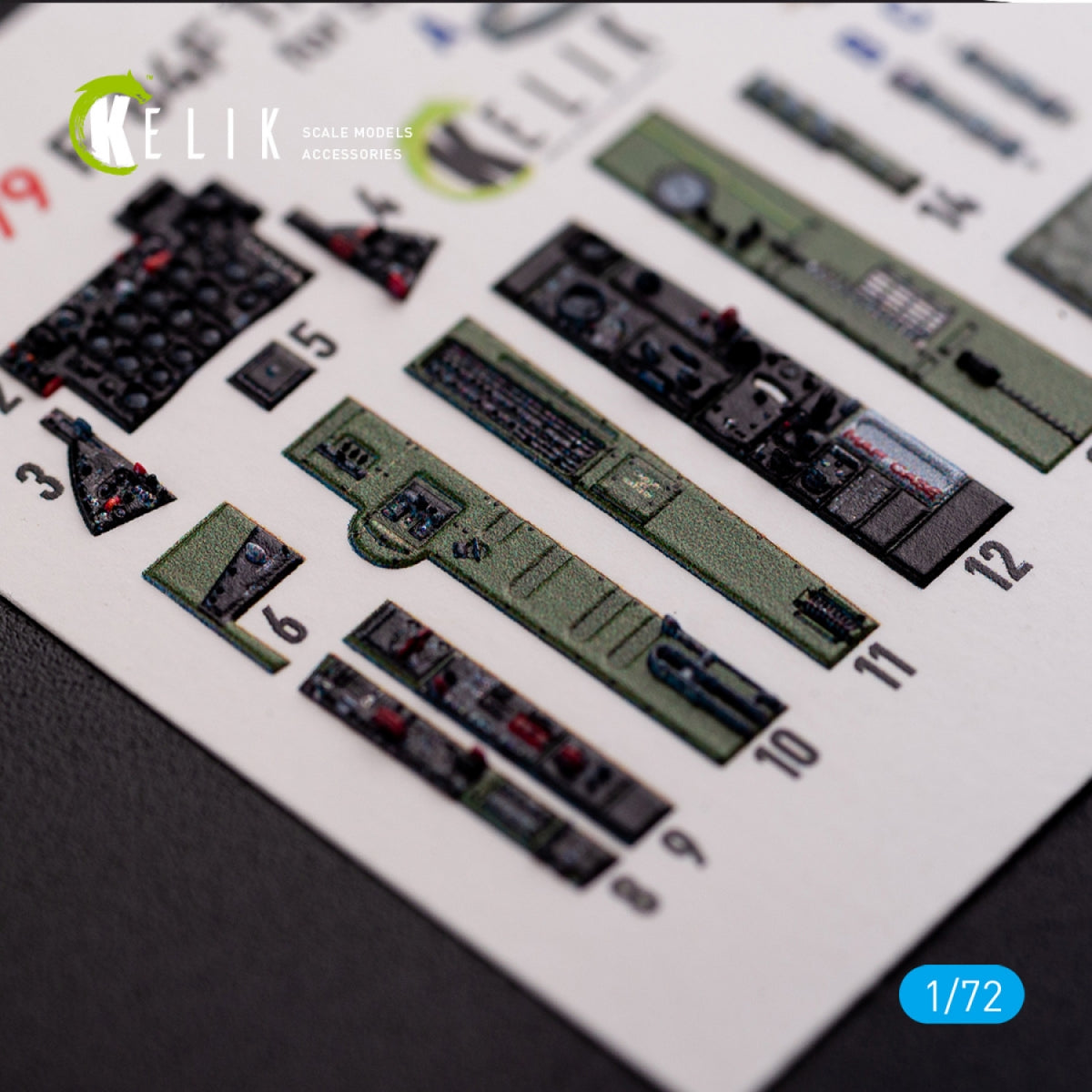 KELIK K72079 F-84F Thunderstreak interior 3D decals for Special Hobby kit 1/72 – Bild 6