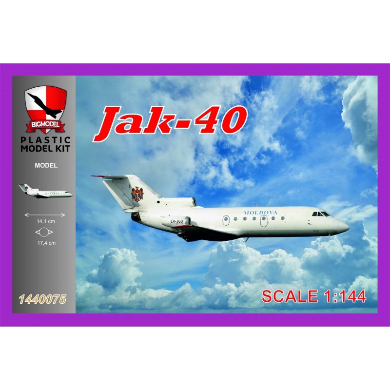 Big Model 1440075 JAK-40 AIR MOLDOVA 1/144