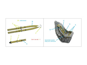 Quinta Studio QR+32046 British Fighter Seatbelts, mid WWII (with metal buckles) (All kits) 1/32 – imagen 10