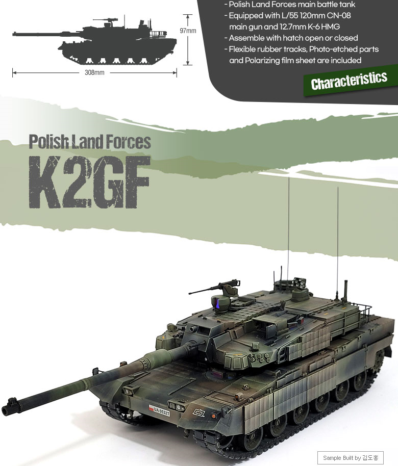 Academy 13560 Polish Land Forces K2GF 1/35 – imagen 4