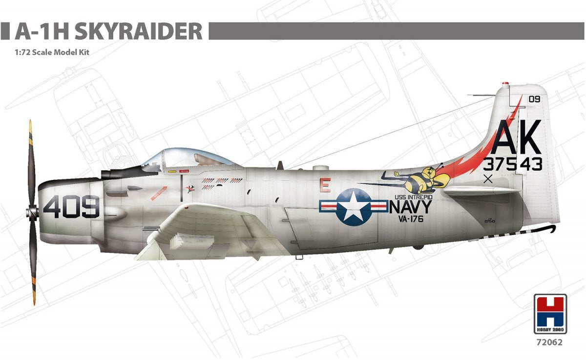 Hobby 2000 72062 A-1H Skyraider (HASEGAWA + CARTOGRAF + MASQUES) 1/72
