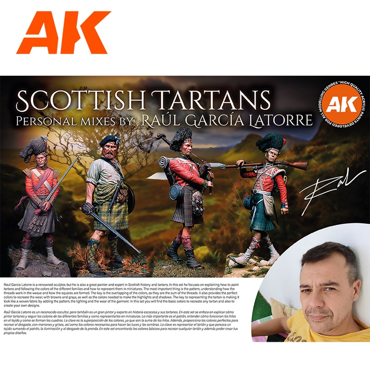 AK Interactive AK11766 SIGNATURE SET – RAÚL GARCÍA LATORRE – ÉCOSSAIS TARTANS PEINTURES 18 x 17 ml – image 4