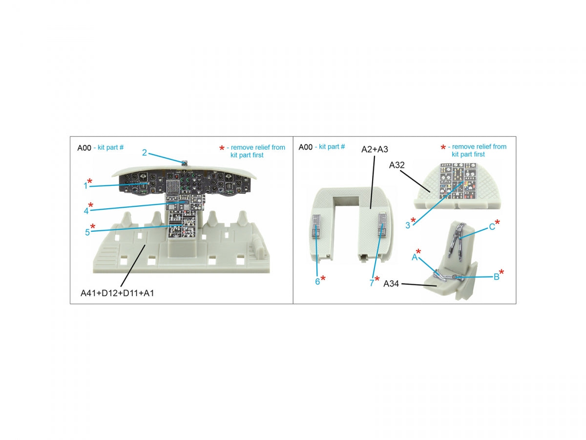Quinta Studio QD72175 CH-47D 3D-Printed coloured Interior on decal paper (Trumpeter) 1/72 – immagine 2