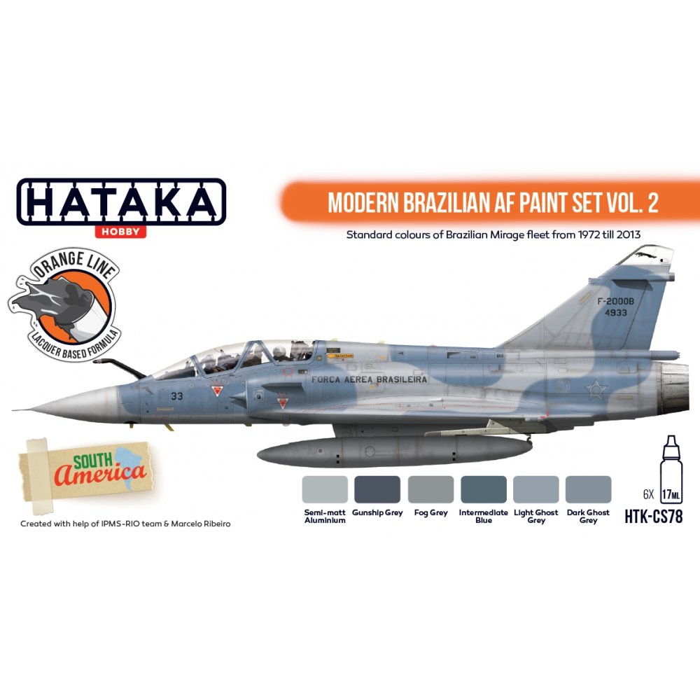 Hataka HTK-CS78 Modern Brazilian AF paint set vol. 2 (6x17ml) – Bild 2