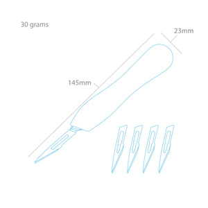 Manche de scalpel en plastique Modelcraft PKN5002-11 et 5 lames n° 11 – image 2