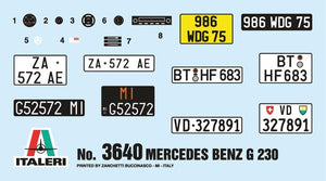 Italeri 3640 MERCEDES BENZ G230 1/24 – imagen 3