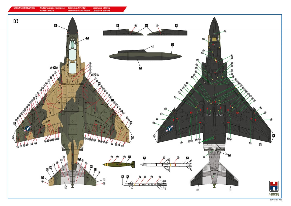 Hobby 2000 48038 Vietnam Aces vol.2 ( ACADEMY + CARTOGRAF + MASKI ) 1/48 – Bild 4