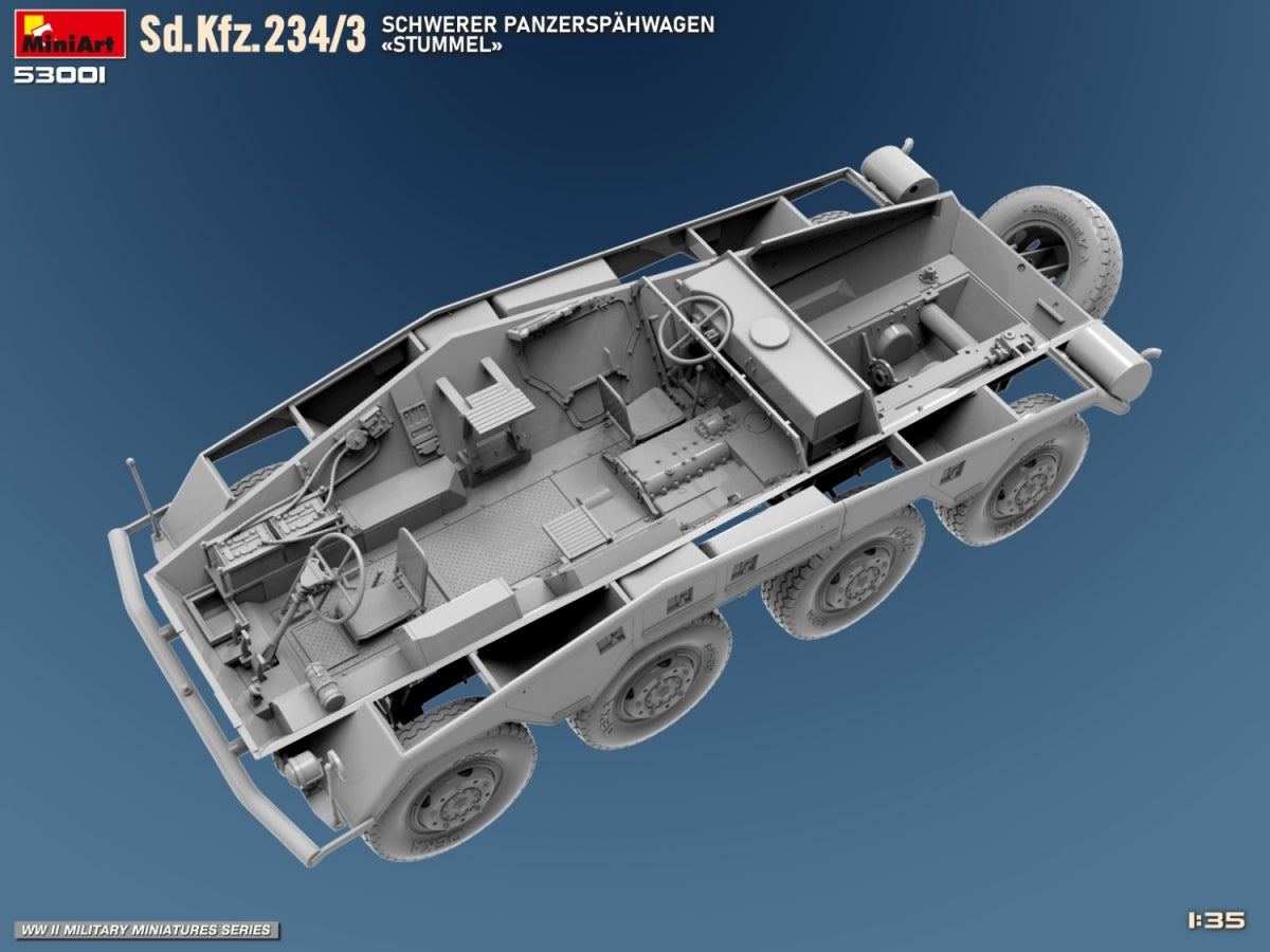 MiniArt 53001 Sd.Kfz.234/3 SCHWERER PANZERSPAHWAGEN STUMMEL 1/35 – Bild 8