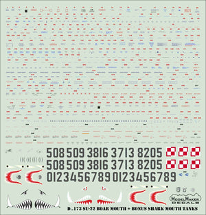ModelMaker Decals D48173 Su-22 Boar Mouth + bonus shark mouth tanks 1/48 – Bild 2