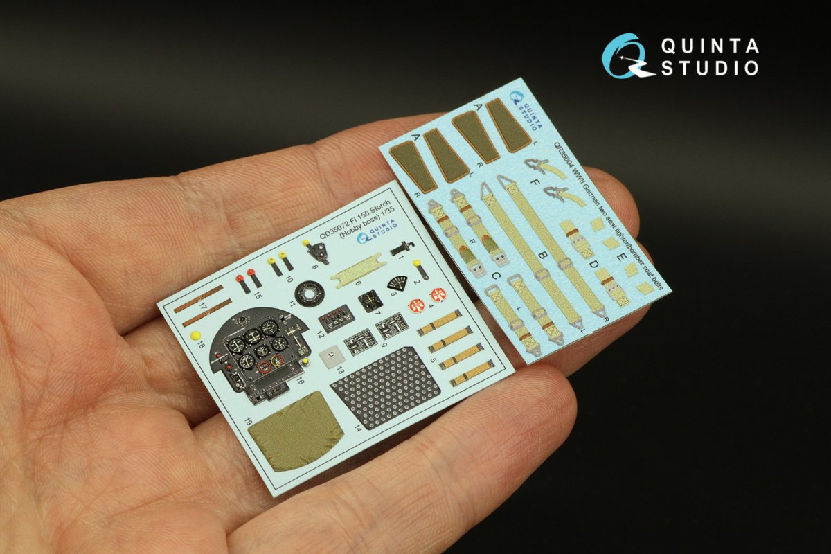 Quinta Studio QD35072 Fi 156C 3D-Printed &amp;amp; coloured Interior on decal paper (Hobby Boss (ex-Tristar)) 1/35 – zdjęcie 3