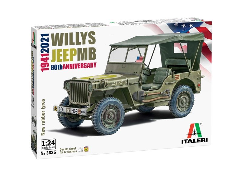Italeri 3635 Willys Jeep MB 80th Anniversary 1941-2021 1/24 – Bild 2