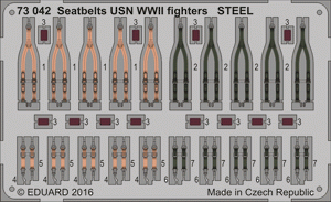 Ceintures de sécurité Eduard 73042, avions de chasse USN de la Seconde Guerre mondiale, acier, échelle 1/72