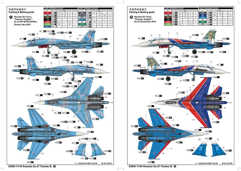 Trumpeter 03909 Russian Su-27 Flanker B 1/144 – Bild 4