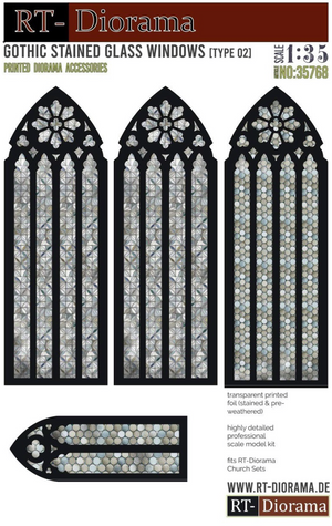 RT-Diorama 35768 Gothic Stained Glass Windows [Type 02] 1/35 – immagine 2