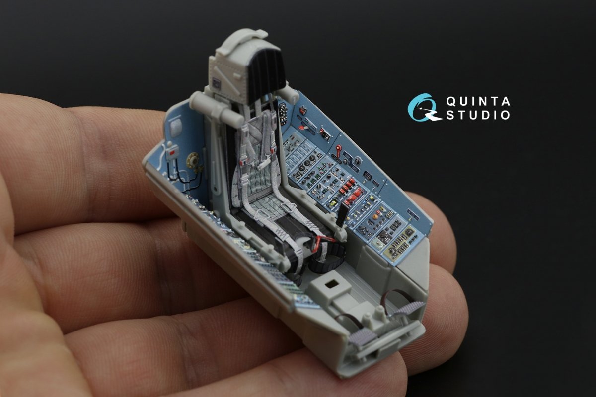 Quinta Studio QD32088 Su-27 3D-Printed &amp;amp; coloured Interior on decal paper (Trumpeter) (full version) 1/32 – immagine 3