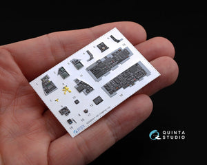 Quinta Studio QD32003 F-16C 3D-Printed &amp;amp; colored Interior on decal paper (for Tamiya kit) 1/32 – image 2