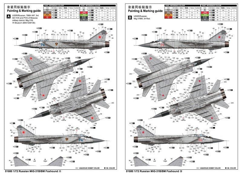 Trumpeter 01680 MiG-31B/BM Foxhound 1/72 – image 3