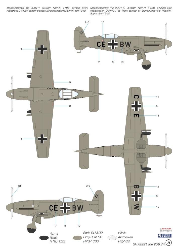 Special Hobby 72221 Messerschmitt Me 209V-4 1/72 – zdjęcie 2