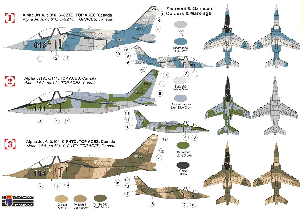 Kovozavody Prostejov KPM0265 Alpha Jet A &amp;quot;Canadian Top Aces&amp;quot; 1/72 – image 2