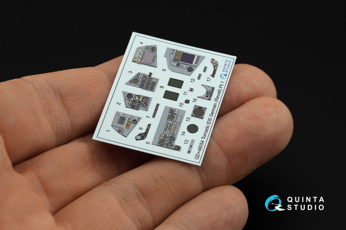 Quinta Studio QDS+48054 Tornado IDS German 3D-Printed &amp;amp; coloured Interior on decal paper (Revell) (small version) (with 3D-printed resin parts) 1/48 – immagine 7