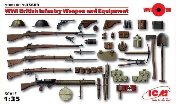 ICM 35683 WWI British Infantry Weapon and Equipment 1/35