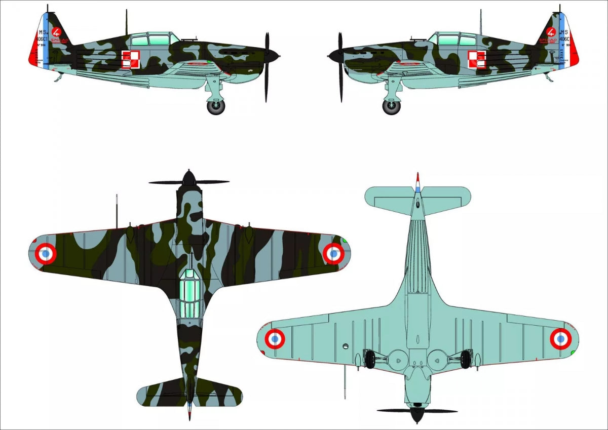Dora Wings 48031 Morane-Saulnier MS.406C.1 - Battle Of France 1/48 – immagine 9