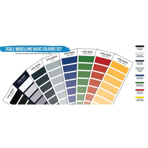 Hataka HTK-BS100 Scale Modelling Basic Colours set (8x17ml) – immagine 3